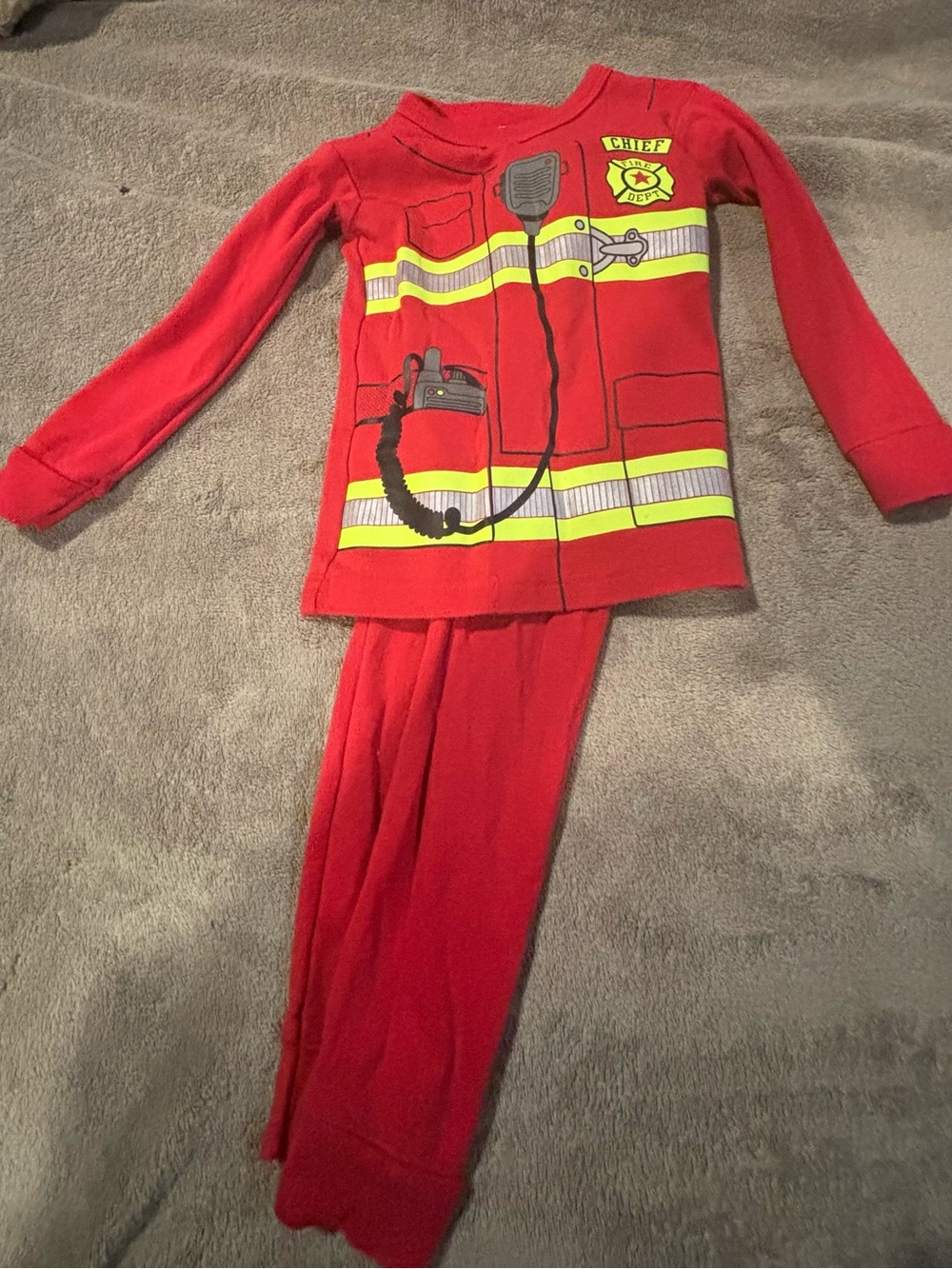 GAP Red Firefighter Graphic Pajama Set